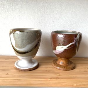 Handmade Pottery goblets- set of 2